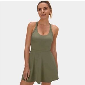 Halara U-Neck 2-in1 Barre Ballet Flare Dress athleisure sporty balletcore summer